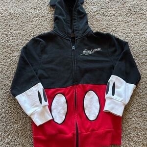 Boys Mickey Mouse zip up with Mickey Mouse hood.